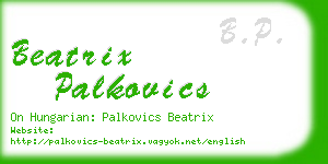 beatrix palkovics business card